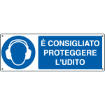 [E1931KS] E1931KS - Etichetta adesiva è consigliato proteggere l'udito EN ISO 7010