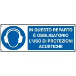 [E1940K] E1940K - Cartello obbligo in reparto uso protezioni acustiche EN ISO 7010