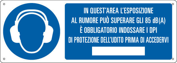 [E19562KS] E19562KS - Cartello obbligo in quest'area l'esposizione al rumore...EN ISO 7010