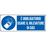 [E19992K] E19992K - cartello obbligo usare il rilevatore di gas EN ISO 7010 M048