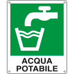 [E20108KS] E20108KS - etichetta emergenza acqua potabile EN ISO 7010