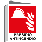 [E20119BIY] E20119BIY - cartello bifacciale presidio antintincendio EN ISO 7010