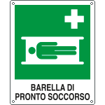 [E20154X] E20154X - Cartello sicurezza barella di pronto soccorso UNI ISO 7010