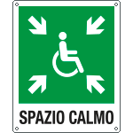 [E20195X] E20195X - Cartello emergenza spazio calmo EN ISO 7010 E024