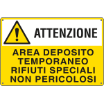 [E2789] E2789 - Cartello AREA DEPOSITO TEMPORANEO RIFIUTI SPECIALI EN ISO 7010
