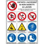 [E28002P] E28002P - Cartello Vietato l'accesso ai non addetti ai lavori EN ISO 7010