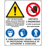 [E28301] E28301 - Cartello E'obbligatorio usare i mezzi di protezione ...EN ISO 7010