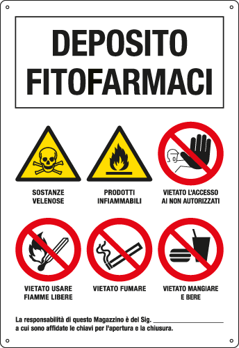 [E35230] E35230 - Cartello Deposito Fitofarmaci     EN ISO 7010