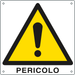 [E400101X] E400101X - Cartello pericolo generico EN ISO 7010