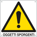 [E400112KS] E400112KS - Etichetta autoadesiva pericolo oggetti sporgenti EN ISO 7010