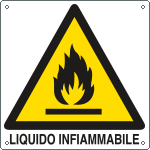 [E400202KS] E400202KS - Etichetta autoadesiva pericolo liquido infiammabile EN ISO 7010