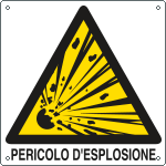 [E400303K] E400303K - Cartello pericolo pericolo d'esplosione EN ISO 7010