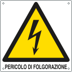 [E400715K] E400715K - Cartello pericolo pericolo di folgorazione EN ISO 7010