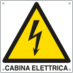 [E400729K] E400729K - Cartello pericolo cabina elettrica EN ISO 7010