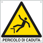 [E401301Y] E401301Y - Cartello pericolo pericolo di caduta EN ISO 7010