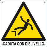 [E403801W] E403801W - Cartello pericolo caduta con dislivello EN ISO 7010