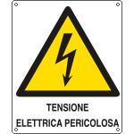 [E410706KS] E410706KS - Cartello pericolo Tensione elettrica pericolosa EN ISO 7010