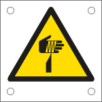 [E49603M] E49603M - Cartello alluminio pericolo oggetto affilato EN ISO 7010