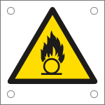 [E49618M] E49618M - Cartello alluminio pericolo di sostanze comburenti EN ISO 7010