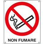 [E610102X] E610102X - Cartello divieto non fumare EN ISO 7010