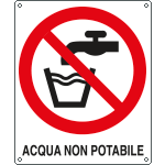 [E610301K] E610301K - Cartello divieto Acqua non potabile EN ISO 7010