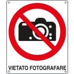 [E612301K] E612301K - Cartello alluminio vietato fotografare EN ISO 7010