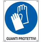 [E615401KS] E615401KS - Etichetta adesiva obbligo guanti protettivi EN ISO 7010