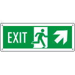 [E720206X] E720206X - Cartello Exit freccia alto dx  EN ISO 7010