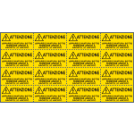 [E91580C] E91580C - foglio da 16 etichette autoadesive Apparecchiatura sotto..EN ISO 7010