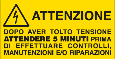 [E91610C] E91610C - foglio da 16 etichette autoadesive Dopo aver tolto tensione EN ISO7010