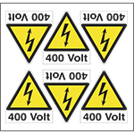 [E91654A] E91654A - foglio n. 6 etic.aut. "400 VOLT" +simb.