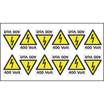 [E91654B] E91654B - foglio n.12 etic.aut. "400 VOLT"+simb.