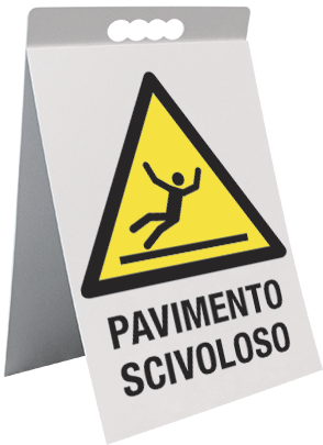 [ECAP1759X] ECAP1759X - Cavalletto PVC pavimento scivoloso con simbologia EN ISO 7010