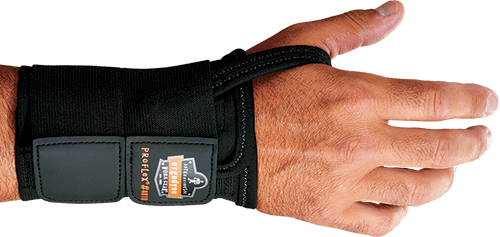 [EDS402LL] EDS402LL - Polsiera mano sinistra cinturino doppio,chiusura velcro,col.NERO tg.L