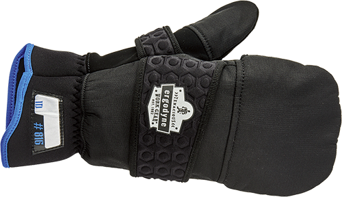 [EDS816M] EDS816M - guanti termici PROFLEX 816 col.NERO tg.M muffole+fascia riflettente