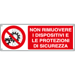 [EF1831K] EF1831K - cartello autoadesivo EasyFix divieto"rimuovere dispositivi sicurezza"