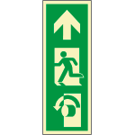 [EL12033S] EL12033S - Etichetta adesiva fotoluminescente DIN apertura porta a sinistra